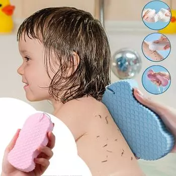 Отшелушивающая мягкая губка-скраб для тела, отшелушивающая губка для ванны, щетка для душа, очиститель детской кожи, губка для ванны белый