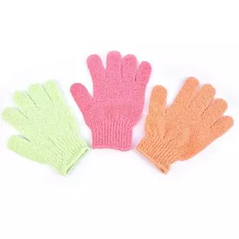 Отшелушивающая перчатка для ванны для душа, перчатки для мытья тела, массажные перчатки для тела оранжевый