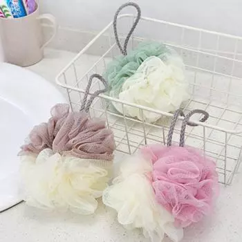 Отшелушивающая щетка для спины Очиститель кожи Сетчатый пуф Шарик для душа Губка для душа Мягкая мочалка для женщин и девочек Губка для душа Шарик для ванны Скраб для тела Уход за кожей Ванна Душ хаки