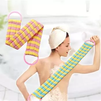 Отшелушивающее банное полотенце для мужчин и женщин, с длинными полосками для чистки спины и сверхсильной очищающей способностью