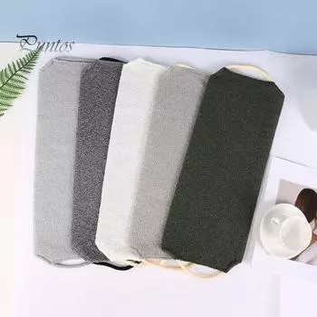 Отшелушивающее банное полотенце, мочалка для спины, мочалка для душа, люфа, портативный отшелушиватель для тела, быстросохнущая ручка, ремень для отшелушивания спины темно-серого