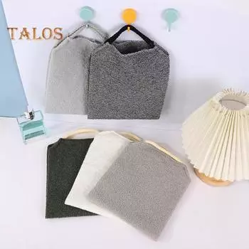 Отшелушивающее банное полотенце, мочалка для спины, мочалка для душа, люфа, портативный отшелушиватель для тела, быстросохнущая ручка, ремень для отшелушивания спины светло-серый