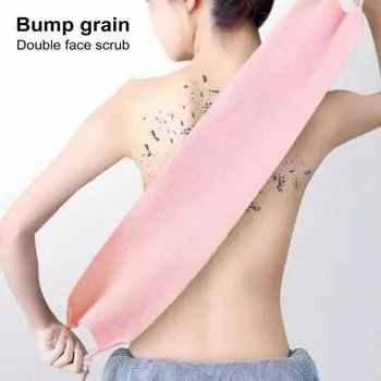 Отшелушивающее банное полотенце, полоска для растирания спины, отшелушивающая салфетка для тела, мочалка для душа, длинная, подвесная, быстросохнущая, дорожная салфетка для мытья спины фиолетовый