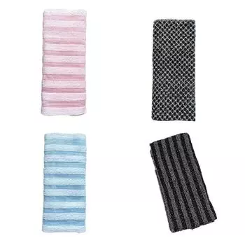 Отшелушивающее полотенце для мытья посуды, ультра-длинная двусторонняя ткань для мытья спины, чистка тела чёрный/серый