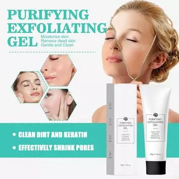Отшелушивающий гель, нежно очищает и отшелушивает, увлажняет, не стягивая, и осветляет тон кожи One Size