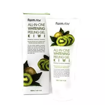 Отшелушивающий гель с экстрактом киви FarmStay All-In-One Whitening Peeling Gel Kiwi 180мл