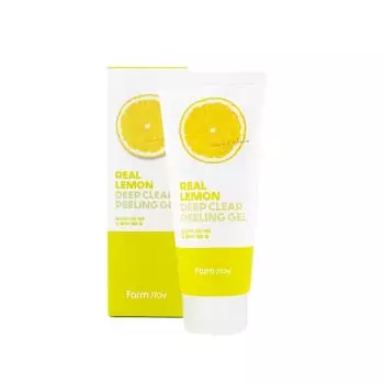 Отшелушивающий гель с экстрактом лимона FarmStay Real Lemon Deep Clear Peeling Gel 100мл