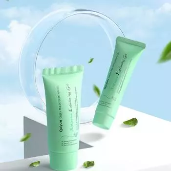 Отшелушивающий гель с зеленым чаем. Глубоко очищает кожу. Нежно, не нанося вреда. Очищает лицо. Отшелушивает поры. 30g