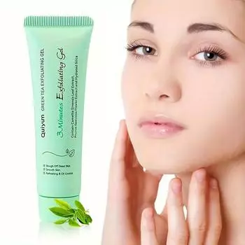Отшелушивающий гель с зеленым чаем Глубоко очищающий отшелушивающий гель для кожи Нежный безвредный гель 30g