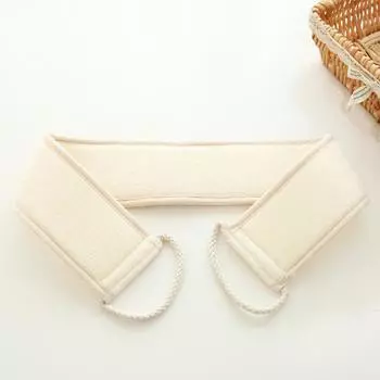 Отшелушивающий ремень для спины с мочалкой из люфы для душа, ванны, тела, щетки, средства для личной гигиены и мытья чёрный