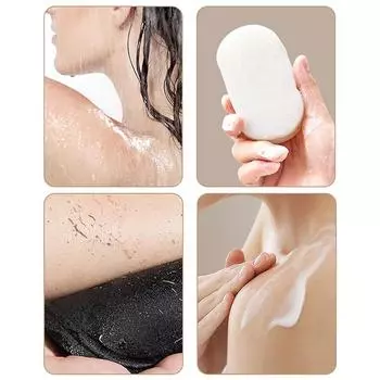 Отшелушивающий скраб для душа для удаления омертвевшей кожи Резиновые подушечки для массажа кожи Щетка для ванны Инструмент для растирания Черные перчатки для спа-ванны