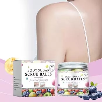 Отшелушивающий скраб-шарик нежно очищает и балует кожу шелковистой