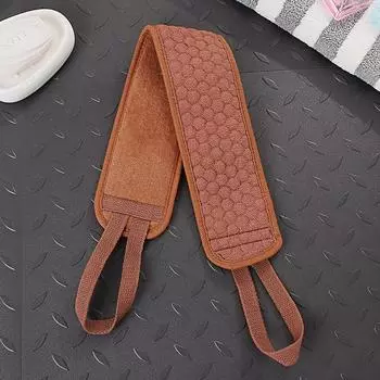 Отшелушивающий скруббер для душа, скребок для спины, пояс для ванны, полотенце, мяч, перчатки, глубокая очистка от грязи, корейская мочалка для тела, японский скраб для задней части тела, тянущий ремень светло-бежевый