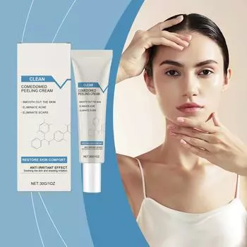 Отшелушивающий увлажняющий крем от прыщей устраняет недостатки, улучшает текстуру кожи, устраняет жирность и угри, освежает и не оставляет жирного блеска.