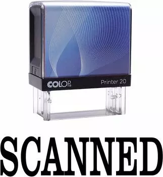 ОТСКАНИРОВАНО Самостоятельно красящий резиновый штамп Черными чернилами Канцелярские канцелярские товары на заказ Colop 14 mm x 38 mm OR 9 / 16 X 11 / 2 Inches