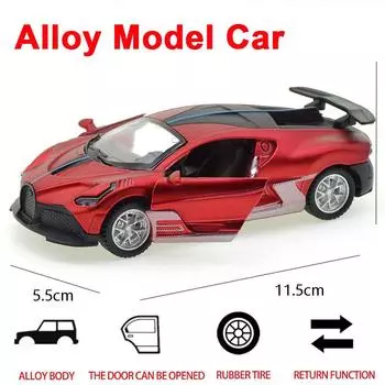 Отскок спортивного автомобиля из сплава Bugati