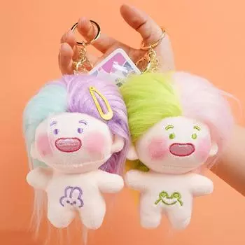 Отсутствующие зубы DIY прическа плюшевая кукла без одежды смешная беззубая кукла унисекс розовый/зелёный