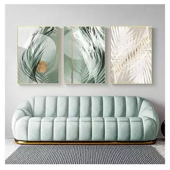 Оттенки, настенная живопись с принтом на холсте, плакат на скандинавскую тему, настенная картина для гостиной, украшение для дома, туманное растение, сушеные листья, солнечный свет 21cm30cm NoFrame