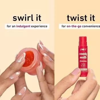 Оттеночный бальзам для губ Plum Candy Melts Red Velvet Love | Увлажняет и питает | Увлажняет сухие и потрескавшиеся губы | 100% веганский продукт | 4,5 г