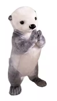 Otter Plush Animal Body Pillow Sea Dog Toy Cute Toy Decor Ornament Gift (Brown)