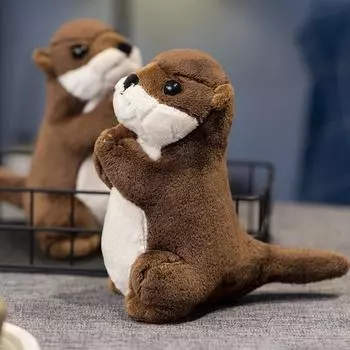 Otter Plushie La плюшевые игрушки мягкая игрушка умиротворяющая кукла-животное подушка рождественская вечеринка на день рождения подарок декор комнаты 19cm белый