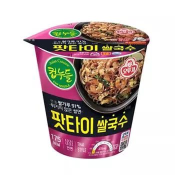 Ottogi Cup Noodle Pad Тайская рисовая лапша 50 г (5 различных количеств) 1