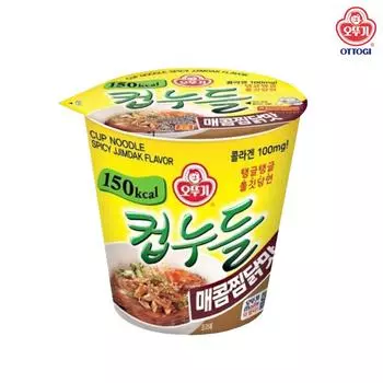 Ottogi Cup Noodle Spicy Steved Chicken, вкус Чимдак 45,5 г (5 различных количеств) 1