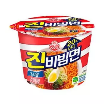 Оттоги Джин БибимМён Большая чашка 132г (3 варианта) 3PCS