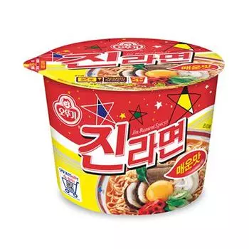 Ottogi Jin Ramen Spicy большая чашка 110г (3 варианта)