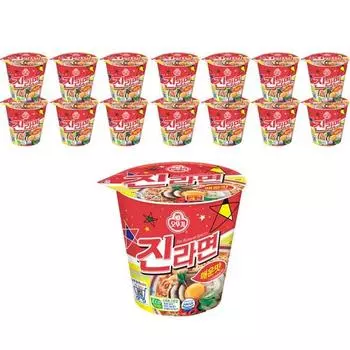 Ottogi Jin Ramyun Spicy Cups 65g, 15