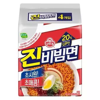 Ottogi Лапша Jinbibim 156г, 4 штуки