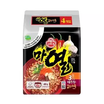 Ottogi Ma Yeol Ramen Pack 120 г x 4 шт. (3 варианта) 4PCS