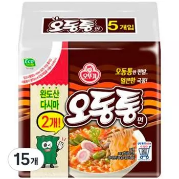 Ottogi Odong Tongmyeon 120g, 15 pieces