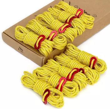 Оттяжка для палатки брезентовая с отражающей толщиной, длина 10, алюминиевая, гибкая, регулируемая грузоподъемность, прочная веревка для многих целей, 10, веревка, веревка,