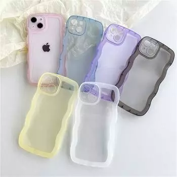 Ottwn модный милый противоударный чехол с волнистой рамкой для iPhone 11 12 13 Pro Max X XR XS Max 7 8 Plus SE 2020, мягкая задняя крышка из ТПУ For iPhone 8 Plus