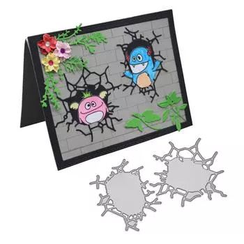 Отверстие в рамке стены металлический серебристый трафарет тиснение вырубные штампы для скрапбукинга бумага альбом карты изготовление серебряный