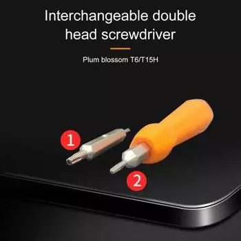 Отвертка для кольцевого дверного звонка, замена батареи дверного звонка, двусторонняя отвертка, подходит для видеодверного звонка коричневый