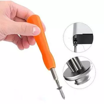 Отвертка для кольцевого дверного звонка, замена батареи дверного звонка, двусторонняя отвертка, подходит для видеодверного звонка коричневый