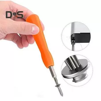 Отвертка для кольцевого дверного звонка, замена батареи дверного звонка, двусторонняя отвертка, подходит для видеодверного звонка коричневый