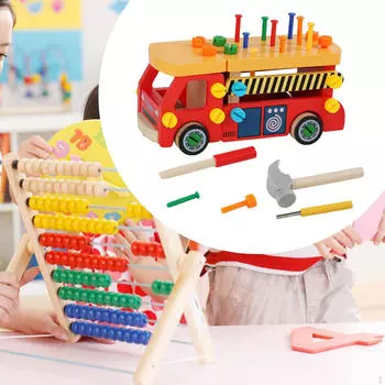 Отвертка Инструмент Бизиборд Деревянная Машина Мелкая Моторика Игрушки Монтессори Винт для