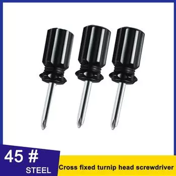 Отвертка крестовая No.45 из закаленной стали с магнитным покрытием, длиной 8 см, с головкой редиса, диаметром 5,8 мм, длиной 36 мм Black