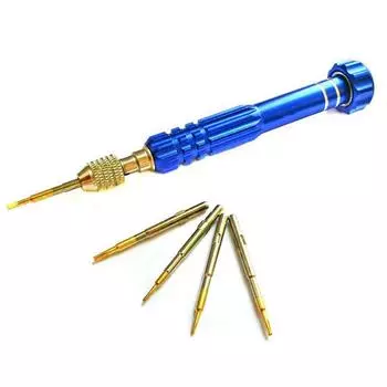 Отвертка Pentalobe Отвертка Магнитная Алюминиевый сплав Инструмент для демонтажа Набор инструментов для ремонта 5 в 1 13cm