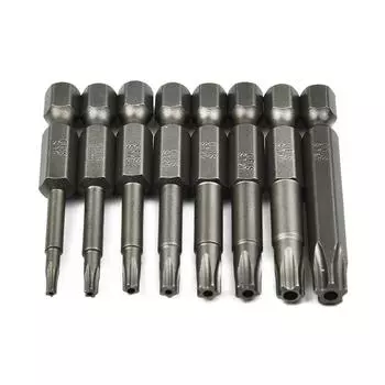 Отвертка с битой Silver T8/T10/T15/T20/T25/T27/T30/T40 1/4 шестигранный хвостовик