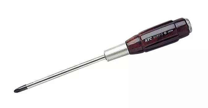 Отвертка с деревянной ручкой Kyoto Machinery Tools крестообразного проникновения типа D12P23 (КТК) № 3