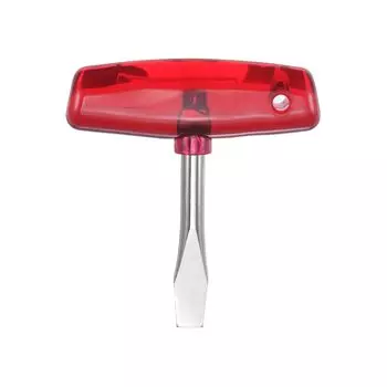 Отвертка с плоской головкой uxcell T-образной ручкой 10 мм, красная для киносъемок, эргономичная ручка, плоская отвертка с ручкой из ABS