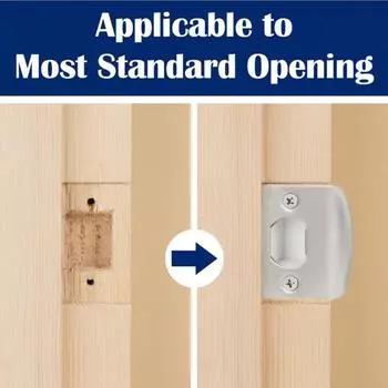 Ответная планка дверного замка Yousheng с прокладкой, деревянными дюбелями, планками, дверными защелками из нержавеющей стали, комплектом для восстановления защелок, универсальной ответной планкой безопасности 1pc