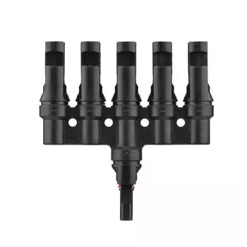 Ответвительный солнечный разъем Т-разъемы для параллельного подключения между солнечными панелями, 5-контактный, IP67 4-Way чёрный