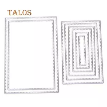 OUGEYA прямоугольная рамка металлические трафареты DIY скрапбук тиснение бумажная карта ремесло трафарет