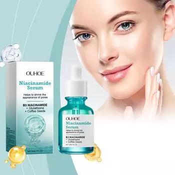 OUHOE Niacinamide Brightening Serum, нежно питающая, увлажняющая и осветляющая кожу лица увлажняющая сыворотка для ухода за кожей 30ml
