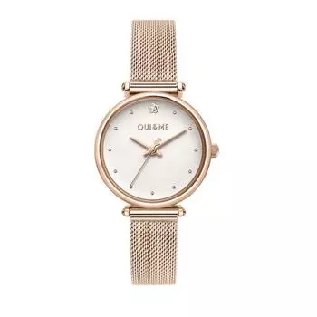 Oui & Me Etoile розовое золото нержавеющая сталь белый циферблат кварцевые женские часы ME010297 белый